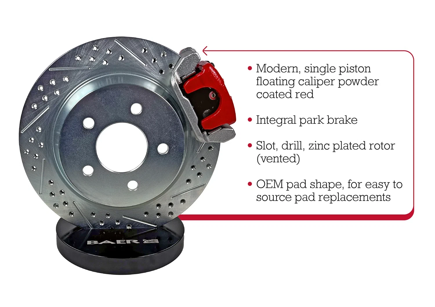 1988-1998 Chevrolet C1500 Baer Brakes 11.65_ Classic Series Rear Brake Kit 4302577R